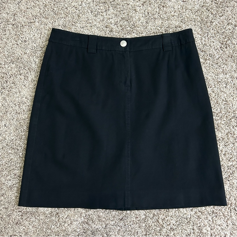Lilly Pulitzer Ladies Size 8 Black Front Zipper Skirt